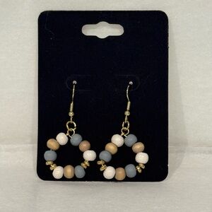 Handmade Elegant Beaded Hoop Earrings
